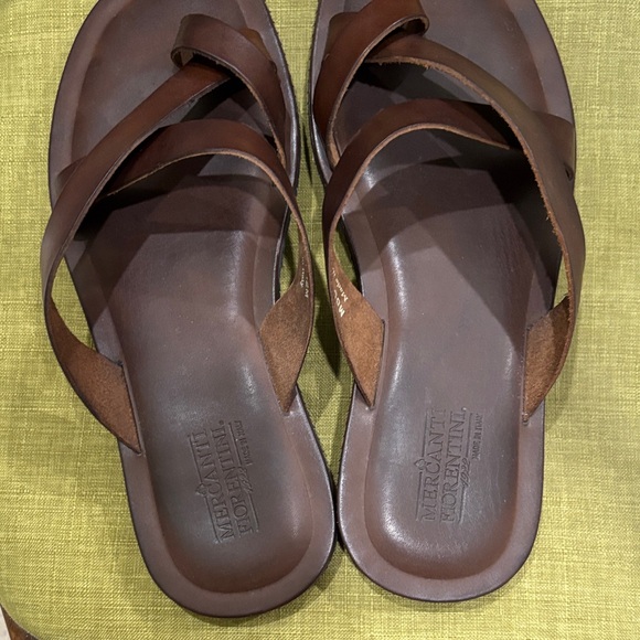 Mercanti Fiorentini Brown Sandals with Toe Loop - Picture 7 of 11